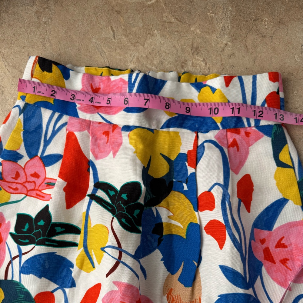 J.Crew Floral Lyocell, Linen Skirt, Size 2 - Picture 3 of 11
